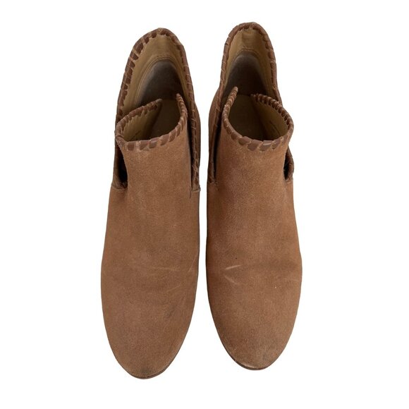 Jack Rogers Camel Suede Ankle Booties - Picture 1 of 8